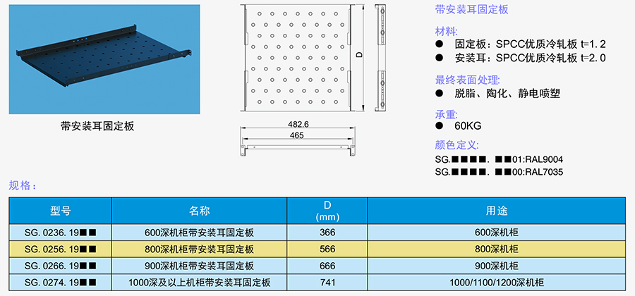 帶安裝耳固定板